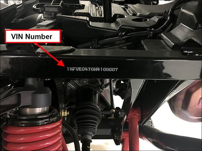 Location of VIN Number