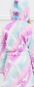 Recalled Children's Robe: Pink Tie-Dye White Unicorns
