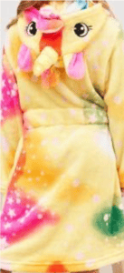 Recalled Children's Robe: yellow tie-dye