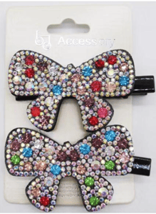 Recalled bowtie hairclip - Multicolor