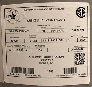 Rating plate