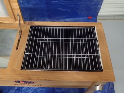 Top view of cooler / grill unit showing grill unit