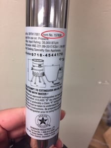 Label of recalled Academy Sports + Outdoors Outdoor Gourmet Turkey Keg.