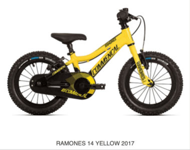 Recalled 2017 Ramones 14-inch yellow kids bicycle