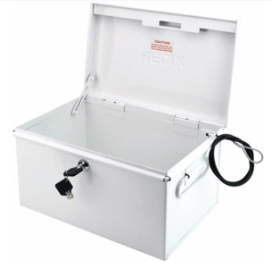Recalled Helix Metal Lockable Drug Security Chest - open