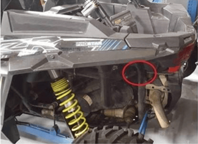 Recalled Polaris RZR Recreational Off-Road Vehicle VIN Location