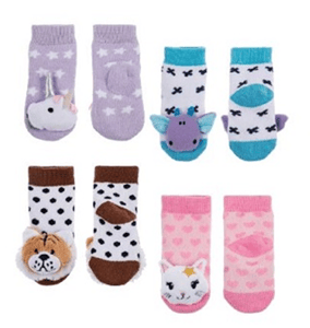 Recalled Midwest-CBK Unicorn, Dragon, Tiger, and Kitty socks.
