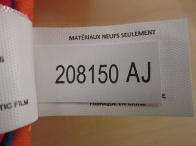 Label with the lot code