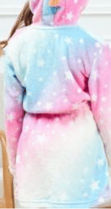 Recalled Children's Robe: White Stars Pink/Blue Tie-Dye