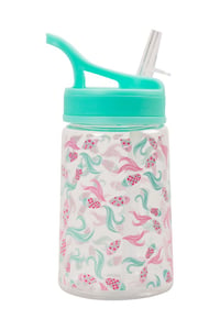 Turquoise lid with fish print