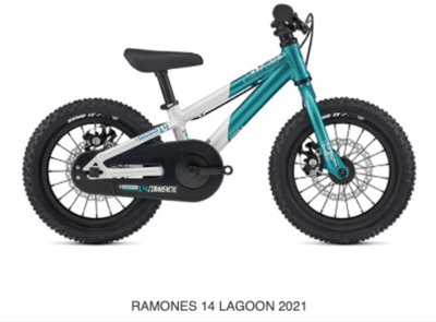 Recalled 2021 Ramones 14-inch lagoon kids bicycle