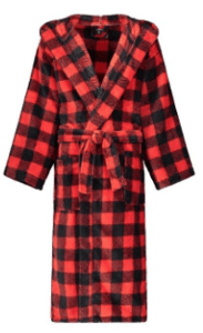 Recalled Mark of Fifth Avenue children's robe – red plaid