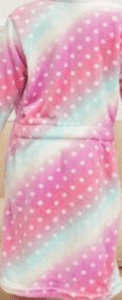 Recalled Children's Robe: White Dots Tie-Dye