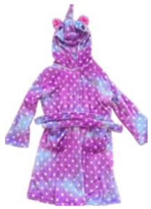 Recalled Children's Robe: Purple Tie-Dye With Dots
