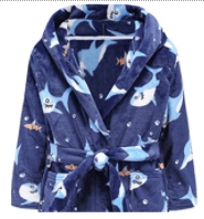 Recalled BAOPTEIL children's robe - Multi-shark motif