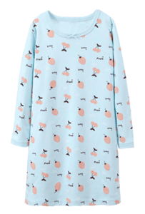 Recalled AllMeInGeld Children's Nightgown in Blue with a Cherry Print