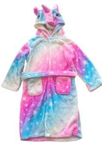 Recalled Children's Robe: Rose/Yellow/Orange Tie-Dye