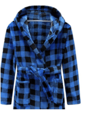 Recalled BAOPTEIL children's robe - Blue and black plaid