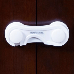 Recalled Toddleroo rotating cabinet latch - closed