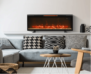 Recalled Style Selections 42-inch-wide Black Infrared Quartz Electric Fireplace