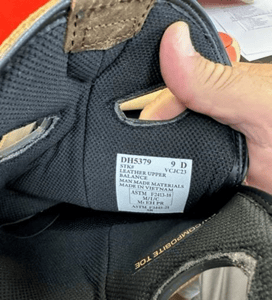 Inside label with model code and manufacturing code