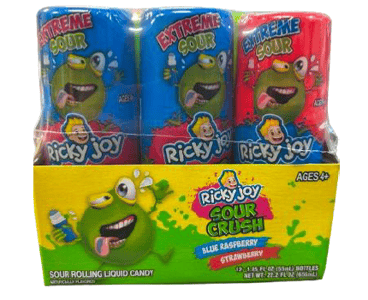 Recalled Ricky Joy Sour Crush Rolling Liquid Candy – pack of bottles
