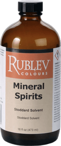 Recalled Rublev Colours Mineral Spirits (Stoddard Solvent)
