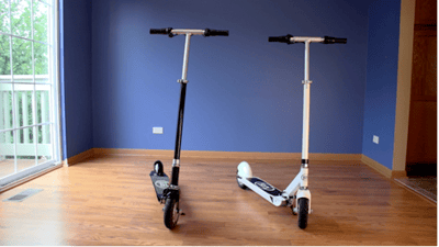Glion SmartScooter Model 100 Black and White Unfolded