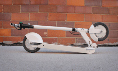 Glion SmartScooter Model 100 White in Folded Position