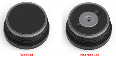 The stopper of the recalled Food Jars and Bottles has no pressure relief in the center
