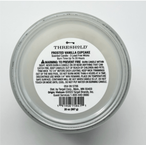 Recalled Threshold™ Candle product label