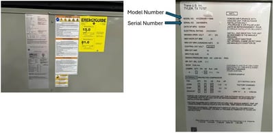 Model and serial number location