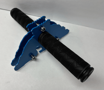 Recalled TT TRSMIMA zipline kit, version with a blue trolley