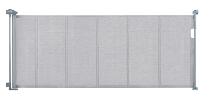 Recalled Vevor Retractable Baby Gate, model number YJ-3371 in gray
