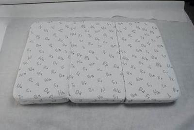 Recalled Voomf Tri-Fold Play Yard Mattress – letters print