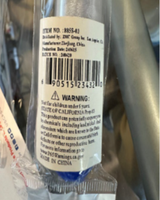 Close-up Example of Label on Packaging