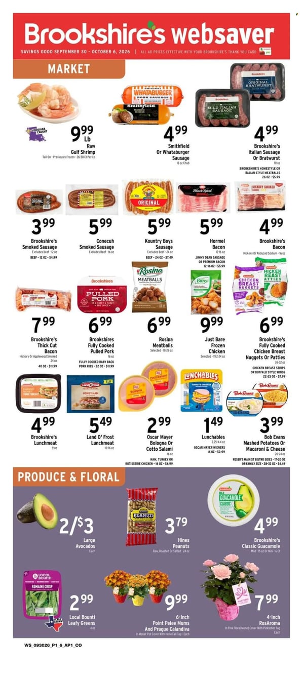 Brookshire's Websaver Ad