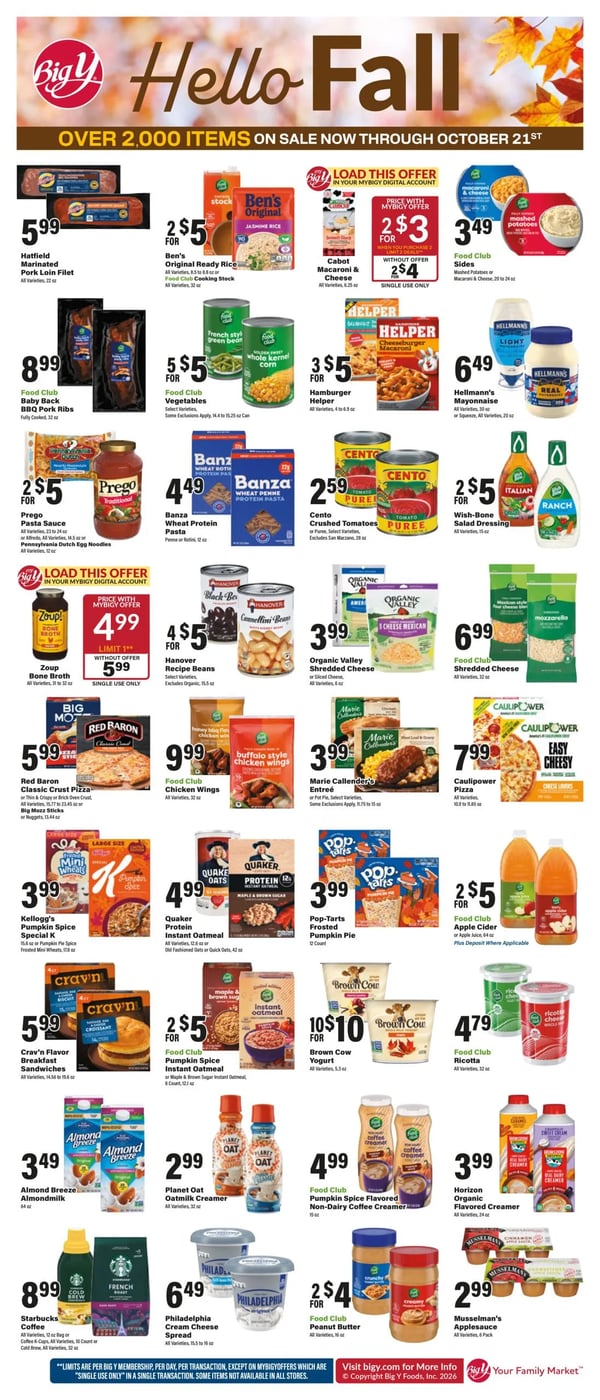 Big Y Fall Savings