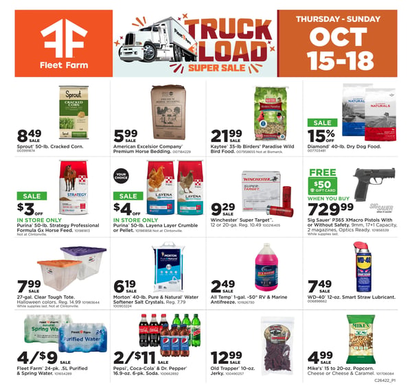 Fleet Farm - Truck Load Super Sale