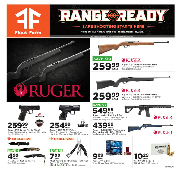 Fleet Farm - Range Ready Sale