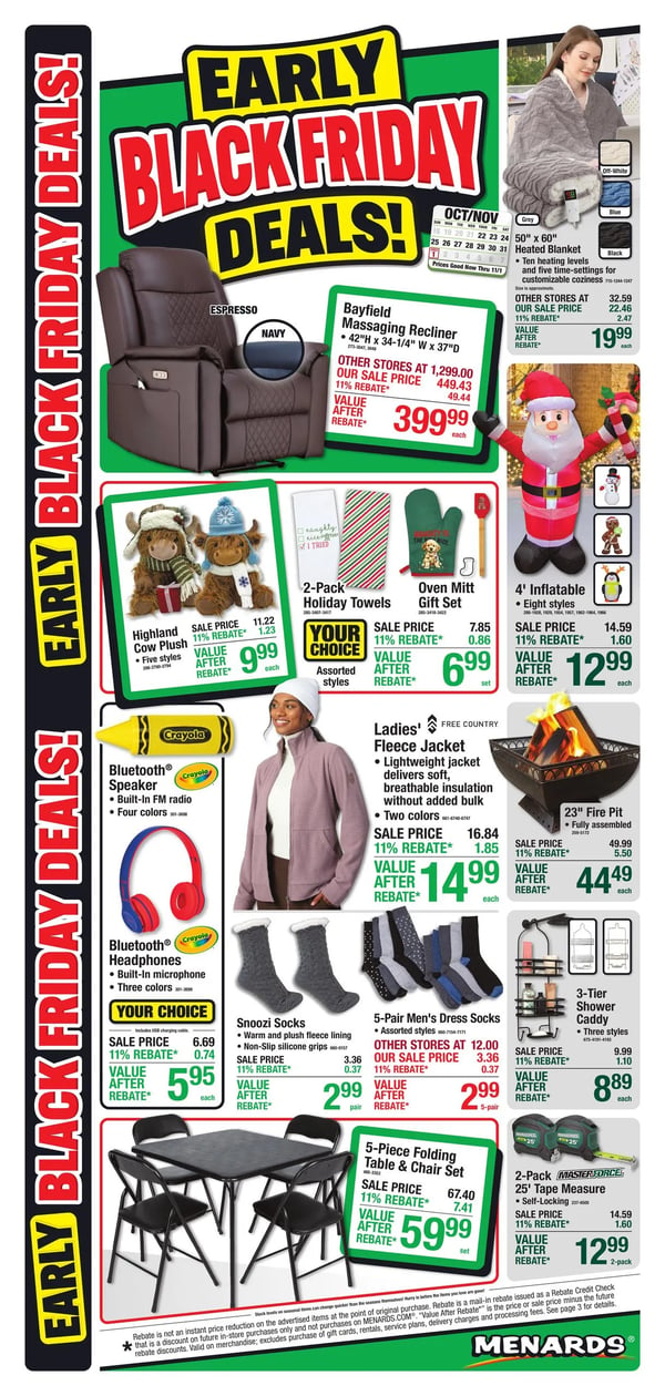 Menards - Early Black Friday Deals!