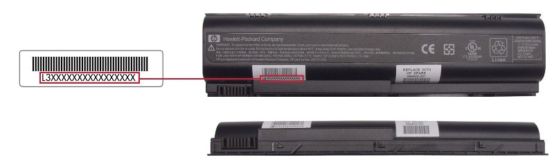 Picture of Recalled Notebook Computer Battery