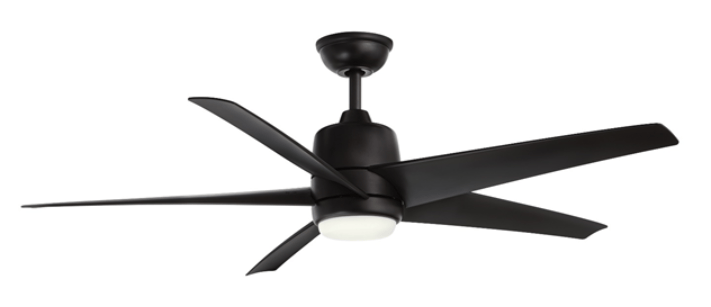 Recalled Hampton Bay 54 in. Mara Indoor/Outdoor ceiling fan in matte black finish