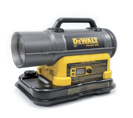Recalled DeWalt cordless kerosene forced-air heater (models DXH90CFAK and DXH90CFAKM)