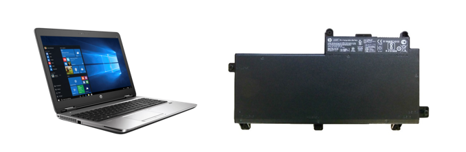 Representative HP computer and recalled battery.