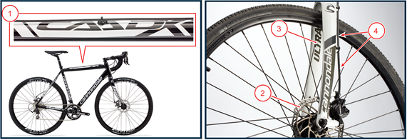 Recalled Cannondale CAADX cyclocross bicycle
