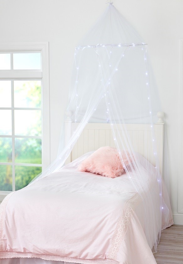 Recalled Justice Light Up Bed Canopy set (white)