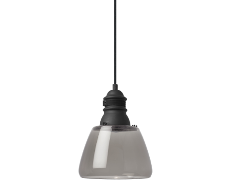 Small Stratton Pendant Smoke Glass