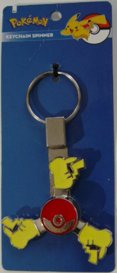Recalled fidget spinner keychain with packaging