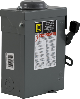 Recalled Schneider Electric General Duty Square D safety switch
